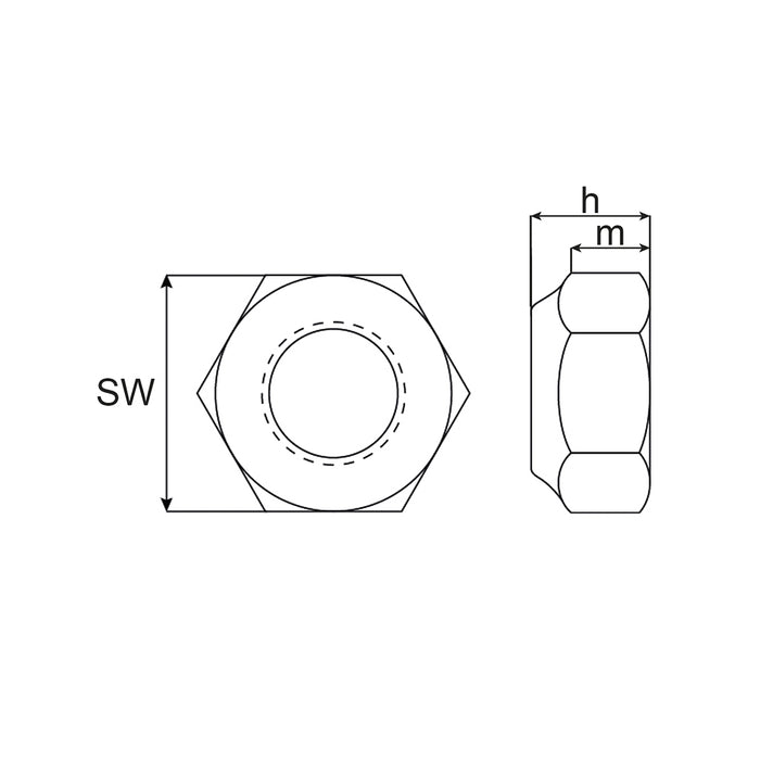Sicherheitsmuttern DIN 985 Edelstahl A2 – rostfrei & vibrationssicher