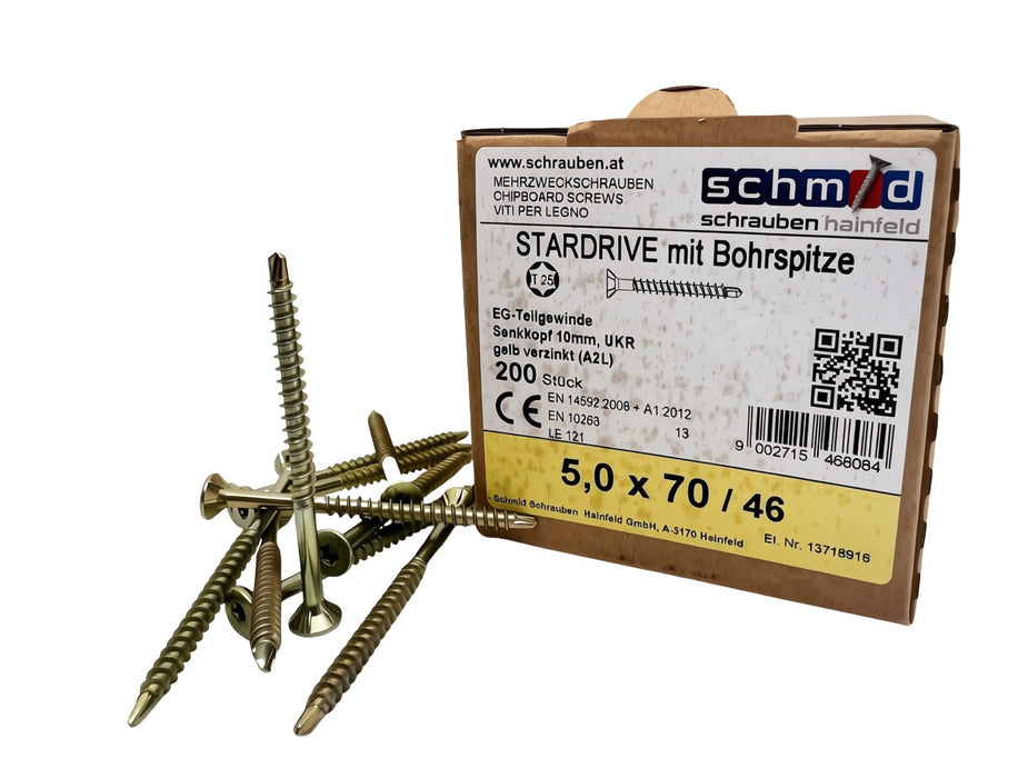 Mehrzweckschraube mit Bohrspitze 4,0 x 45 - 500 Stk.